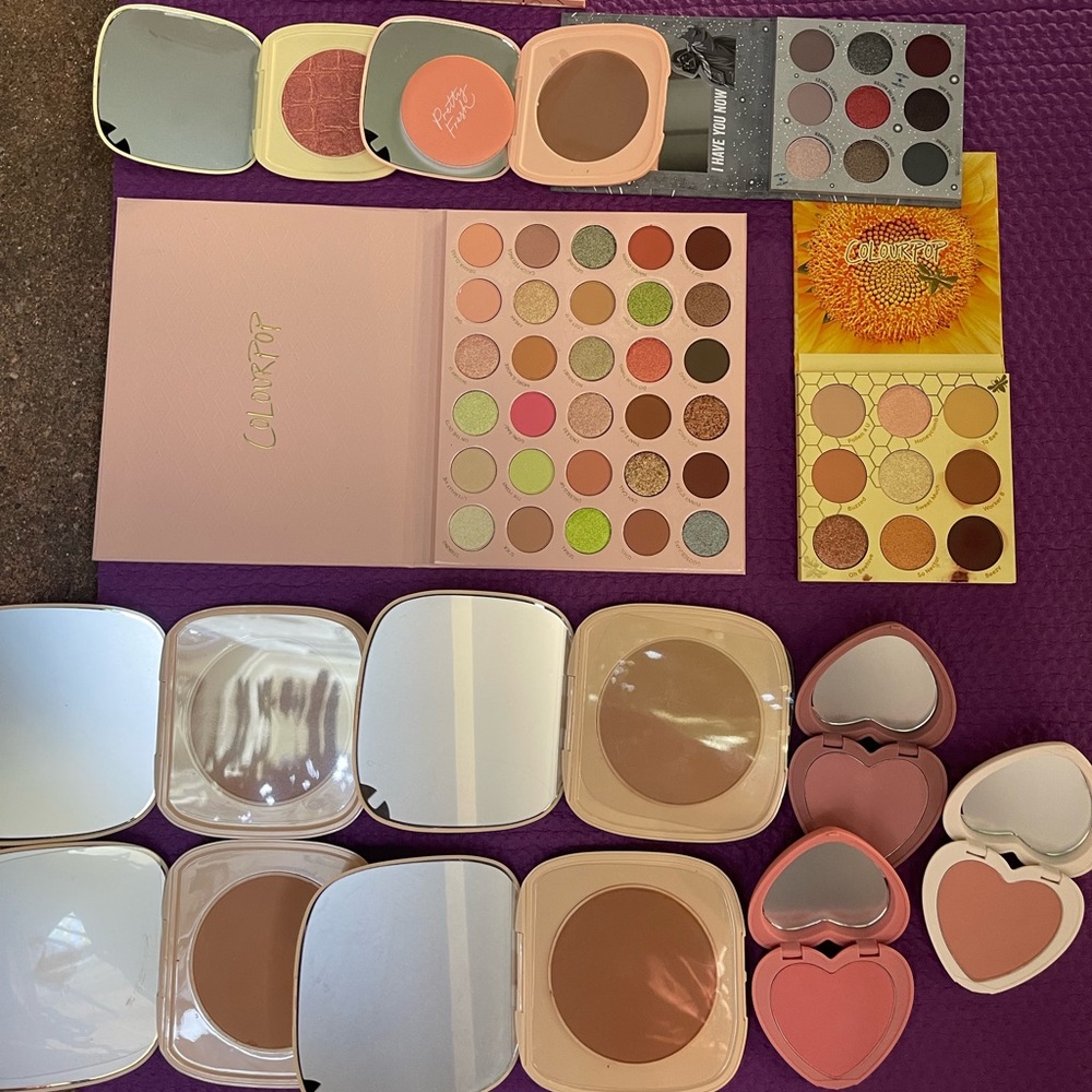 COLOURPOP GETTIN’ FRESH PALETTE, PRESSED POWDER & VALENTINES DAY BLUSH SET